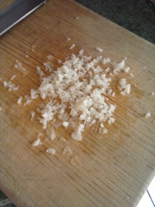 Ajo picado para pasta